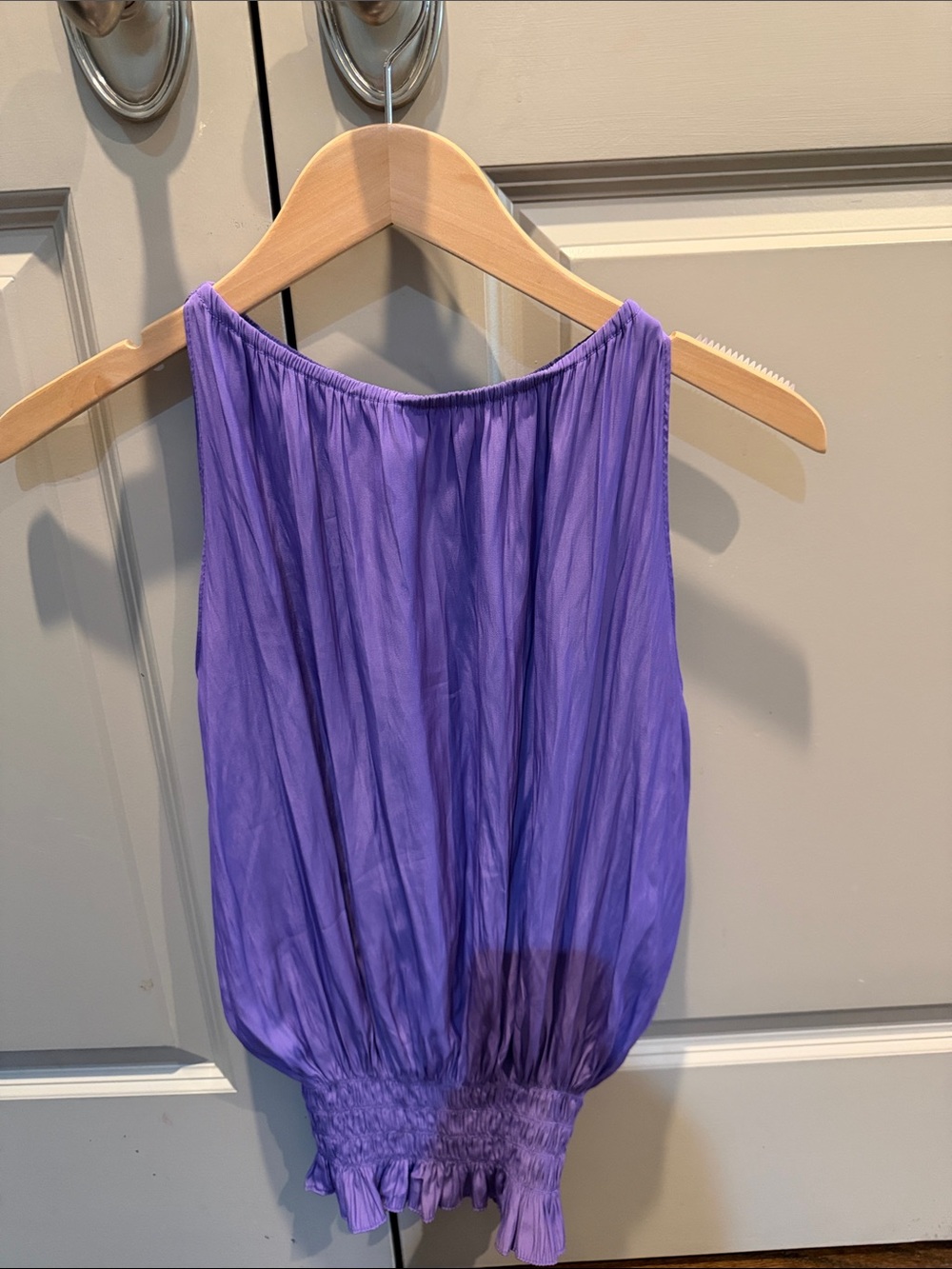 Ramy Brook Violet Smocked-Hem Halter Camisole